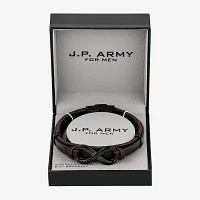 J.P. Army Leather Mens Stainless Steel Cord Bracelet