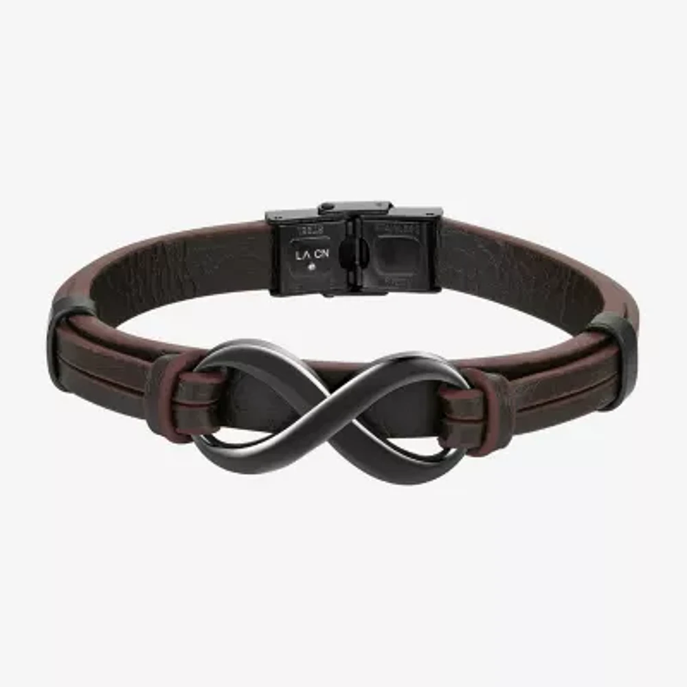 J.P. Army Leather Mens Stainless Steel Cord Bracelet