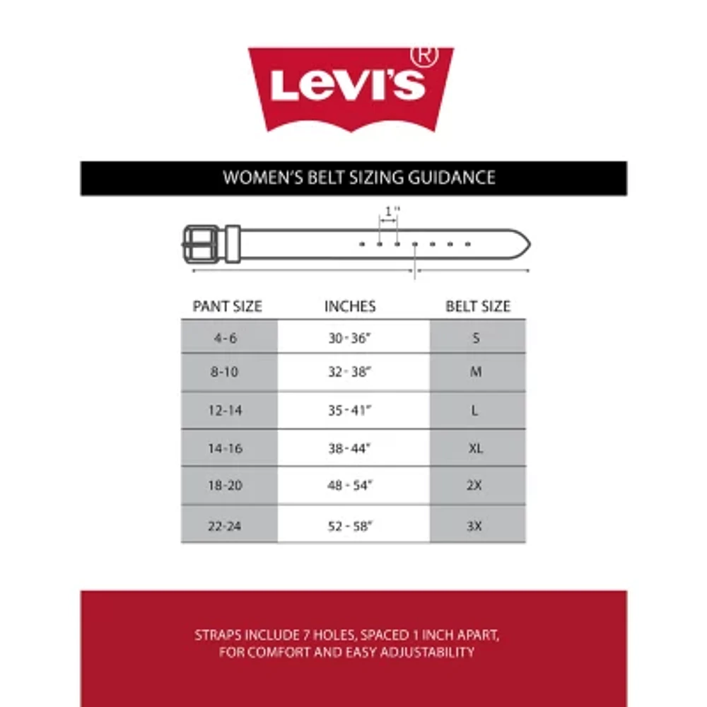 Levi's Cut Edge Square Centerbar Womens Belt