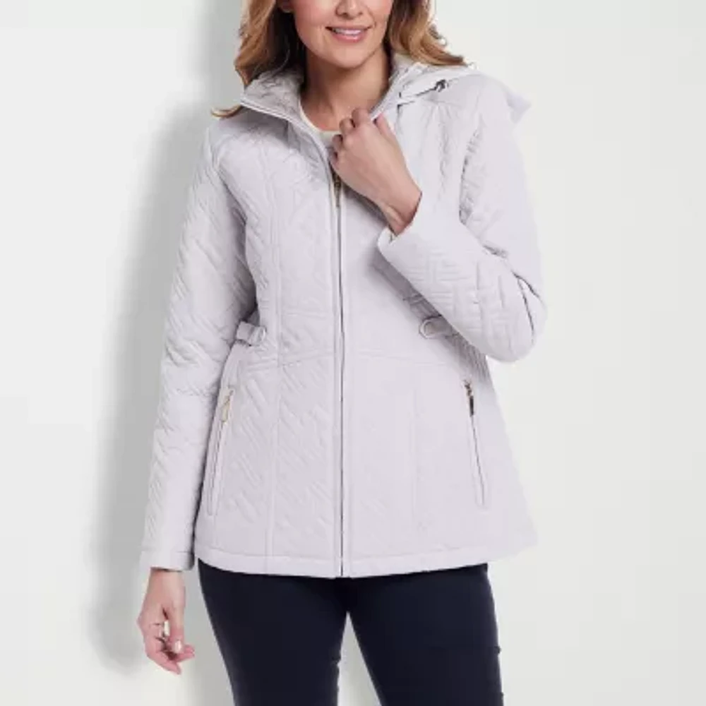 Gallery Womens Removable Hood Midweight Quilted Jacket