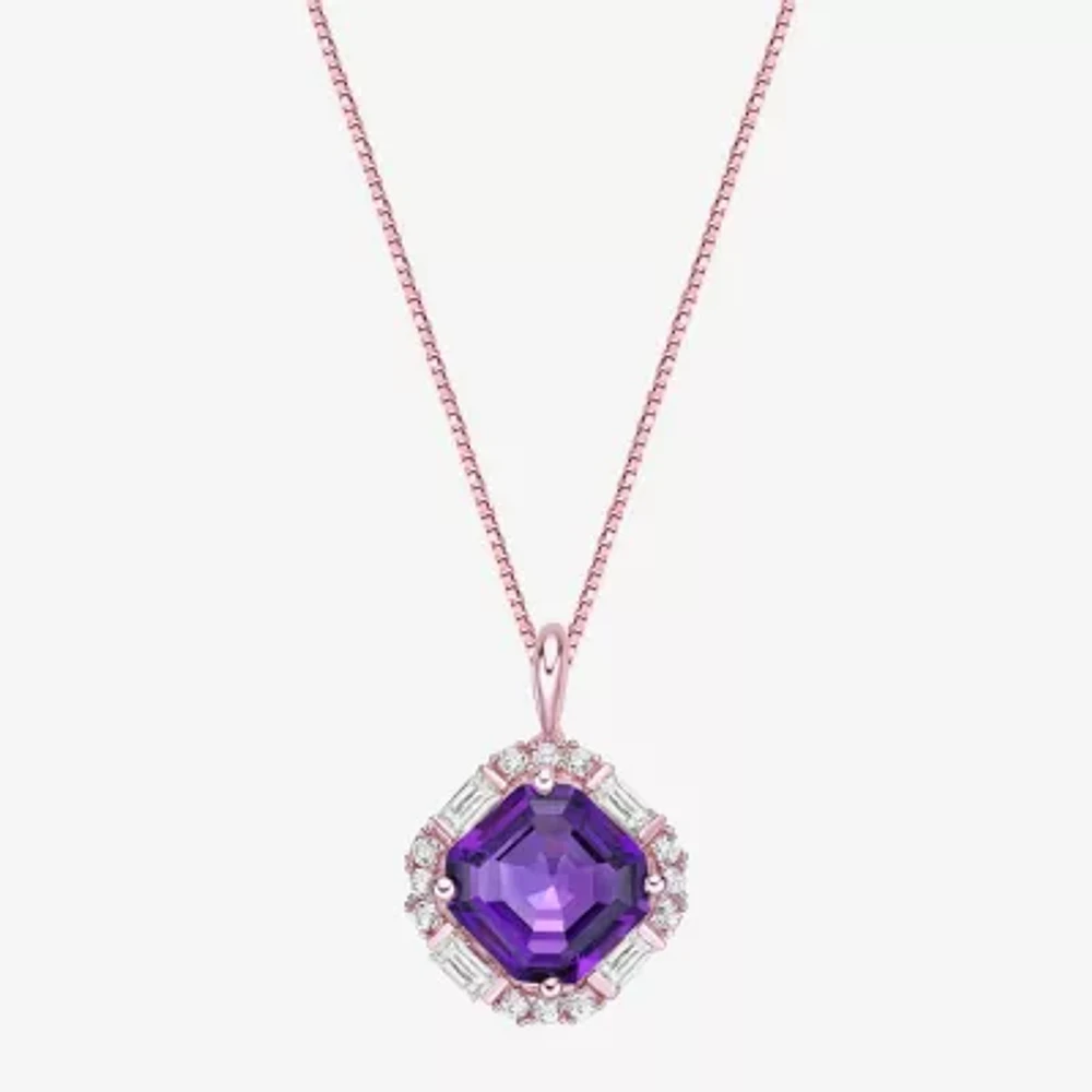 Gemstone Sterling Silver Pendant Necklace