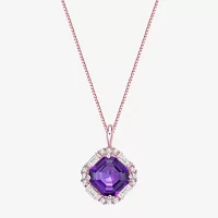 Gemstone Sterling Silver Pendant Necklace