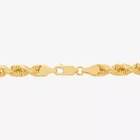 10K Gold / Inch Hollow Rope Chain Bracelet