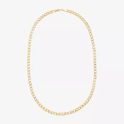 Made in Italy 14K Gold 22 Inch Hollow Curb Chain Necklace