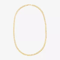 Made in Italy 14K Gold 22 Inch Hollow Curb Chain Necklace