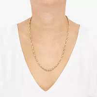 Made in Italy 10K Gold Inch Hollow Link Chain Necklace