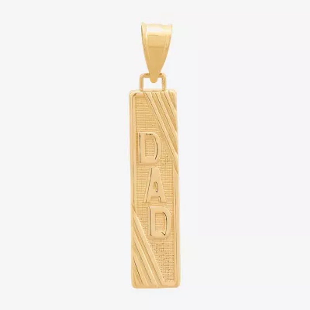 "Dad" Mens 14K Gold Skull Pendant
