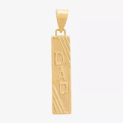 "Dad" Mens 14K Gold Skull Pendant