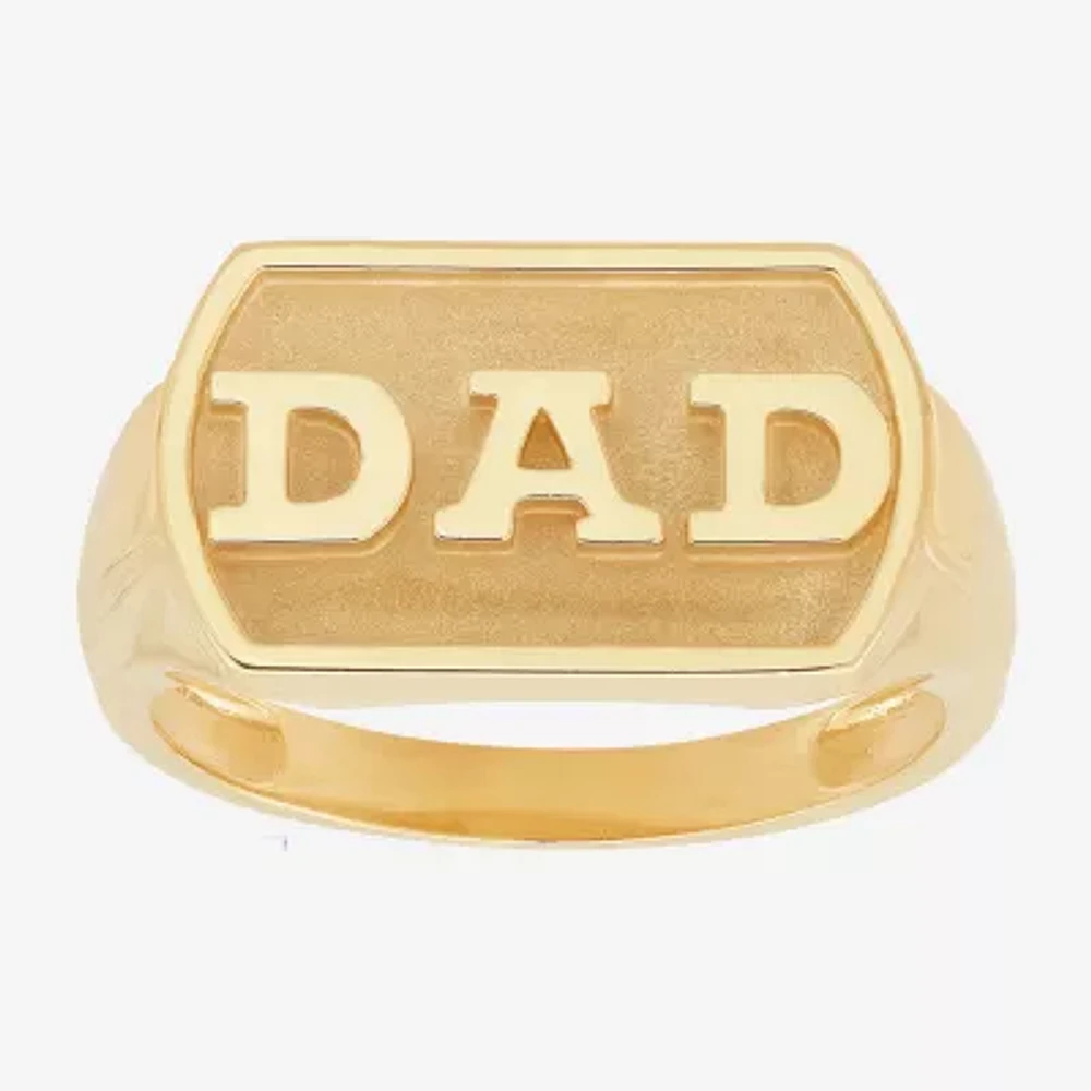 "Dad" Mens 10K Gold Signet Ring