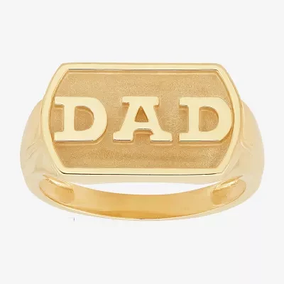 "Dad" Mens 10K Gold Signet Ring
