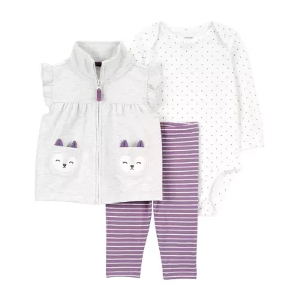 Carter's Baby Girls 3-pc. Pant Set