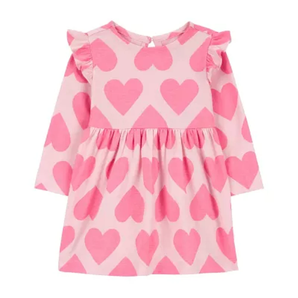 Carter's Baby Girls Long Sleeve Fitted Sleeve A-Line Dress