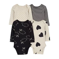 Carter's Baby Girls 4-pc. Long Sleeve Bodysuit