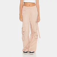 Forever 21 Cotton Utility Wide Leg Womens Mid Rise Straight Cargo Pant-Juniors