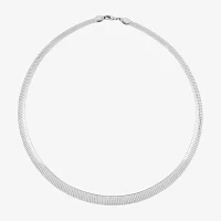 Sterling Silver 17 Inch Solid Chain Necklace