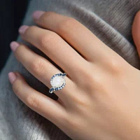 Le Vian® Ring featuring Denim Ombré® White Sapphire Vanilla Pearls™ set in 14K Vanilla Gold®