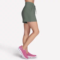 Skechers Womens Mid Rise Active Pull-On Short