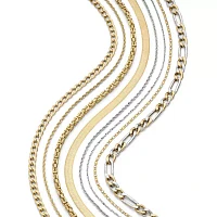 Made in Italy Womens 14K Gold 18 Inch Herringbone Chain Necklace