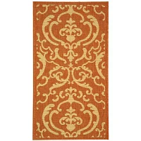 Courtyard Allover Scrolls Indoor/Outdoor Rectangular Rugs