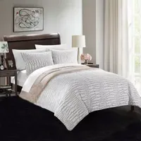 Chic Home Faux Alligator Queen 3pc. Midweight Reversible Comforter Set