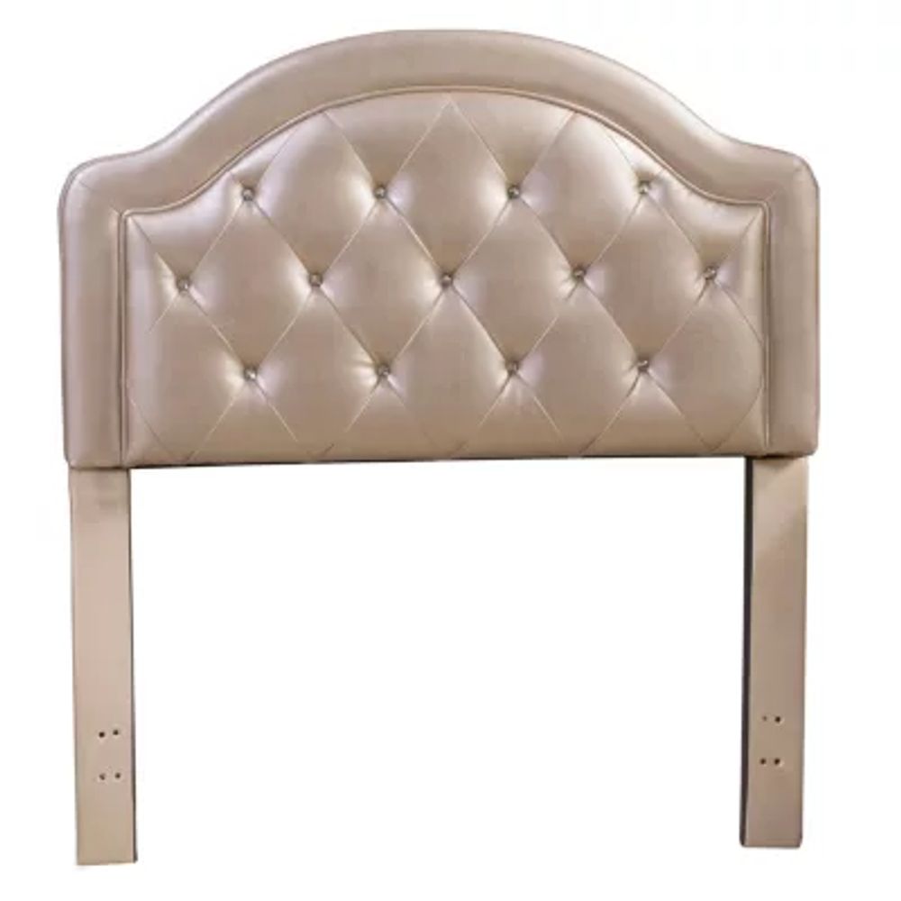 Karley Button-Tufted Faux-Leather Headboard