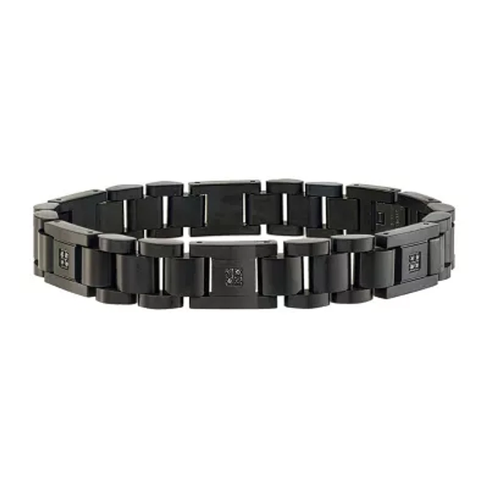 Stainless Steel 8 1/2 Inch Solid Link Bracelet