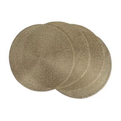 Design Imports Round Woven 4-pc. Placemats