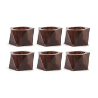 Design Imports Wood Triangle 6-pc. Napkin Rings