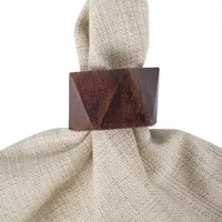 Design Imports Wood Triangle 6-pc. Napkin Rings