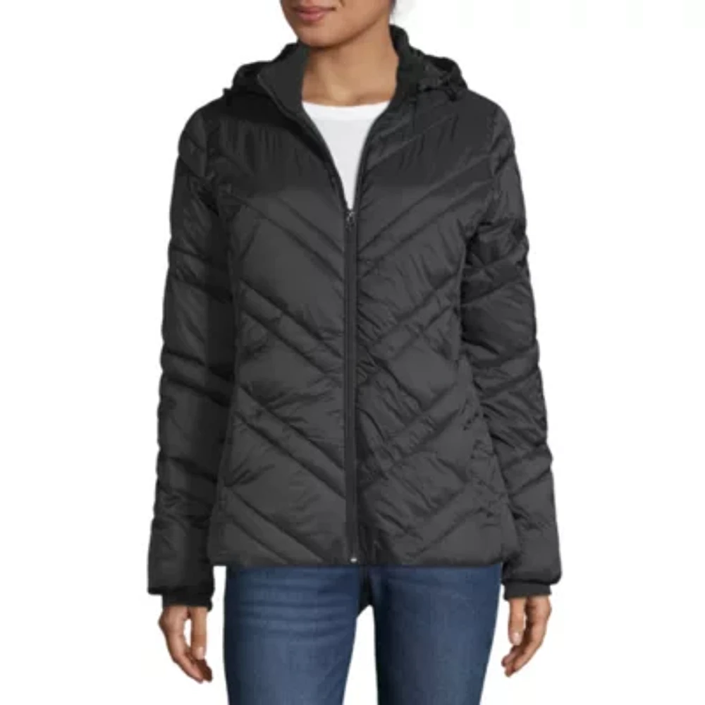 Xersion Water Resistant Lightweight Womens Quilted Puffer Jacket
