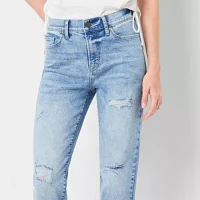 a.n.a Womens High Rise Straight Leg Jean