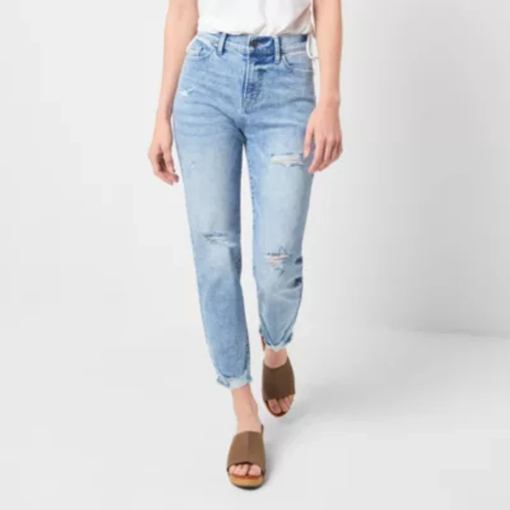 a.n.a Womens High Rise Straight Leg Jean