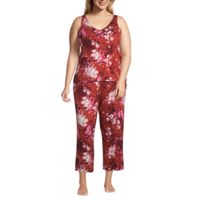 Ambrielle Womens Plus Sleeveless 2-pc. Pant Pajama Set