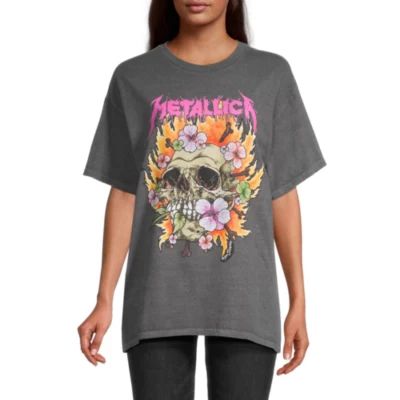 Metallica Juniors Womens Oversized Graphic T-Shirt