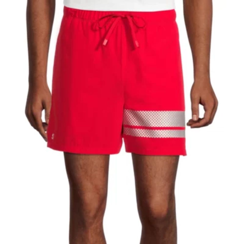 Xersion Mens Moisture Wicking Basketball Short, Medium, Red