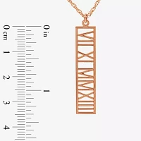 Personalized Roman Numeral Date Pendant Necklace