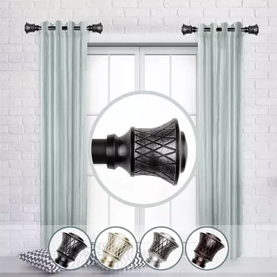 Rod Desyne (Set Of 2) Olympia 1 Adjustable Side Curtain