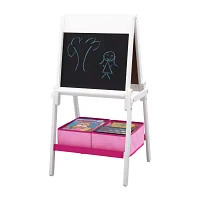 Delta Children Mysize Double-Sided Storage Easel - White Easel