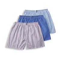 Jockey Classics Woven Full-Cut Mens 3 Pack Boxers