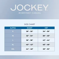 Jockey Everyday Casual Lightweight Cotton Blend Mens Boxer Briefs