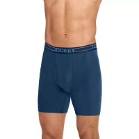 Jockey Everyday Casual Lightweight Cotton Blend Mens 3 Pack Long Leg Boxer Briefs