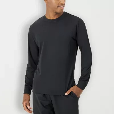 Hanes Moves Mens Crew Neck Long Sleeve T-Shirt