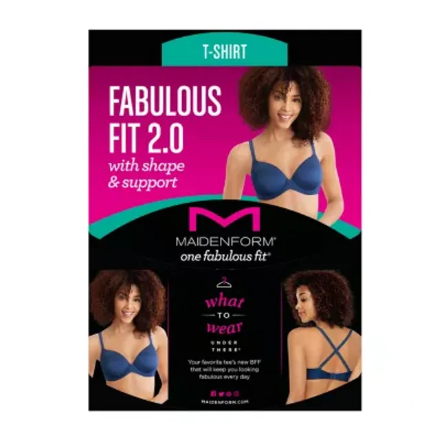 Maidenform Womens One Fab Fit 2.0 Demi T-Shirt Bra Style-DM7543