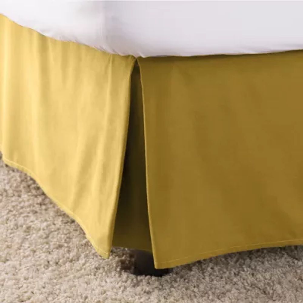 Elegant Comfort Wrinkle Fade Resistant Bed Skirt Dust Ruffle - Pleated Tailored 14inch Drop