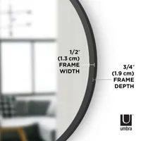 Umbra Umbra 24" Hub Round Wall Mount Round Wall Mirror