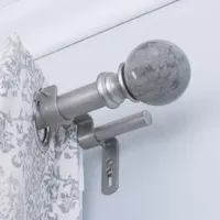 Decopolitan Gray Marble Double Curtain Rod