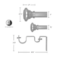 Decopolitan Blow Mould Trumpet Double Curtain Rod