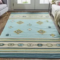 Weave And Wander Amara Geometric Flatweave Reversible Indoor Rectangle Area Rug