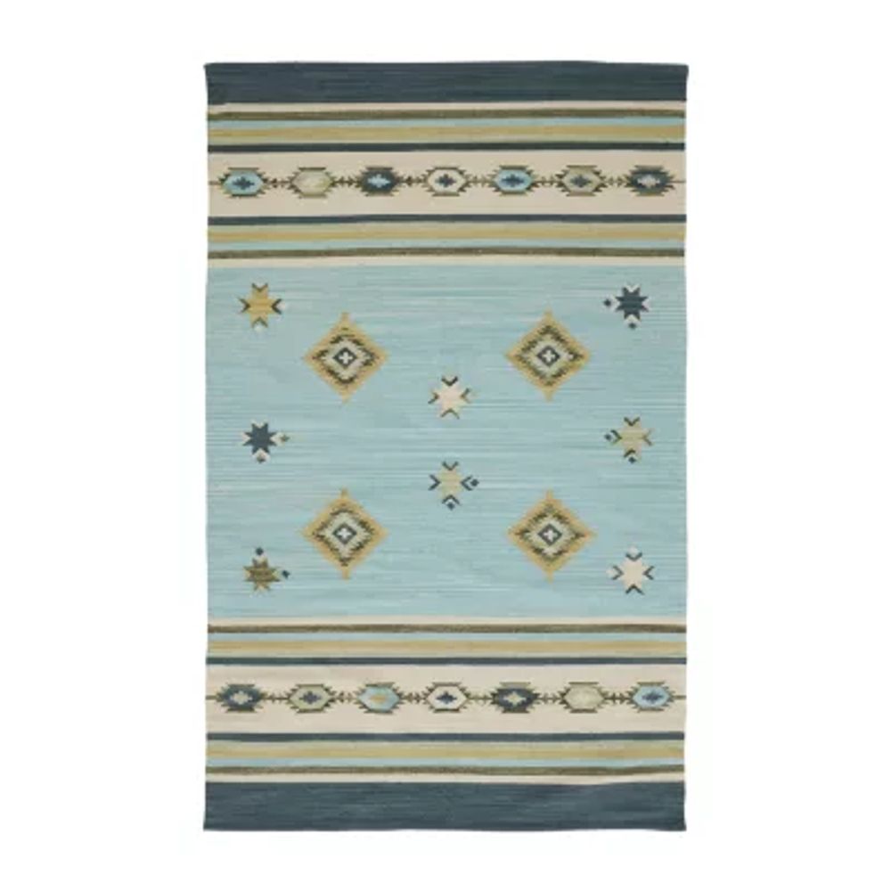 Weave And Wander Amara Geometric Flatweave Reversible Indoor Rectangle Area Rug