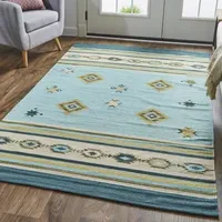 Weave And Wander Amara Geometric Flatweave Reversible Indoor Rectangle Area Rug